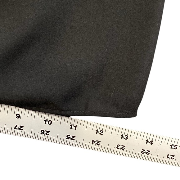 Vtg Joan Walters Palazzo Black Nylon Lined Super Wide Leg High Rise Pants Medium - Picture 5 of 12